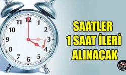 Pazar günü saatler bir saat ileri alınacak