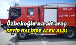 Girne yolunda araç yangını
