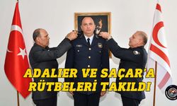 PGM Yardımcılığına atanan Adalıer ve Saçar’a rütbeleri takıldı