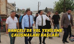 Bahçeli’de yol yenileme çalışmaları başladı