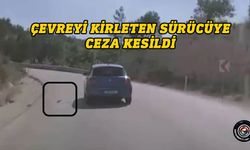 Çevre Koruma Dairesi, çöp atan araç sürücüsüne ceza kesti