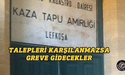 KTAMS, KAMUSEN ve KAMU-İŞ, Lefkoşa "Tapu"da grev uyarısı yaptı