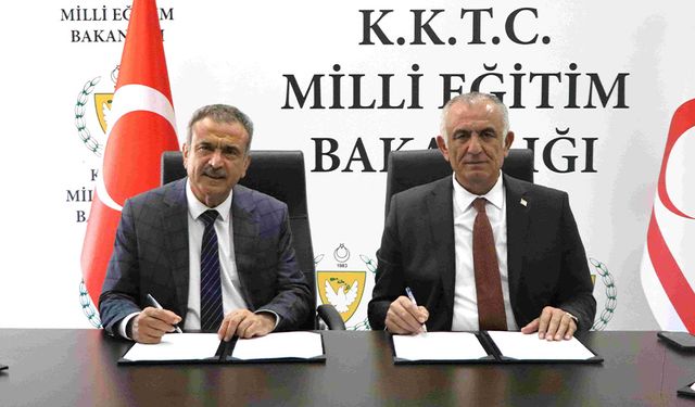 Eğitim Bakanlığı ve Gazimağusa Belediyesi arasında işbirliği protokolü...
