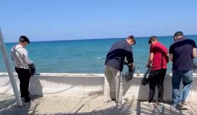Çevreye şişe atan kişiler tespit edilerek, yaratıkları kirlilik temizletildi
