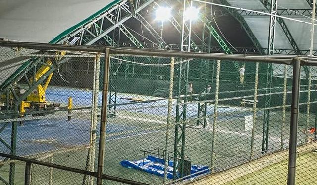 Gönyeli Tenis Kulübü’nde çalışmalar gece gündüz sürüyor