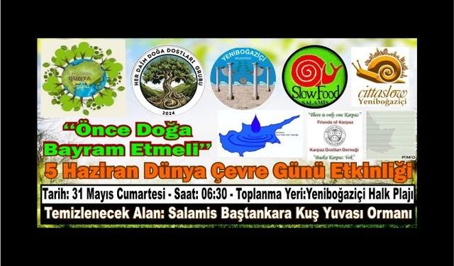 Örgütler, 5 Haziran Dünya Çevre Gününü kutlayacak
