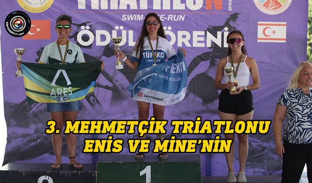 Mehmetçik’te bu yıl üçüncü kez  triatlon yarışı gerçekleşti