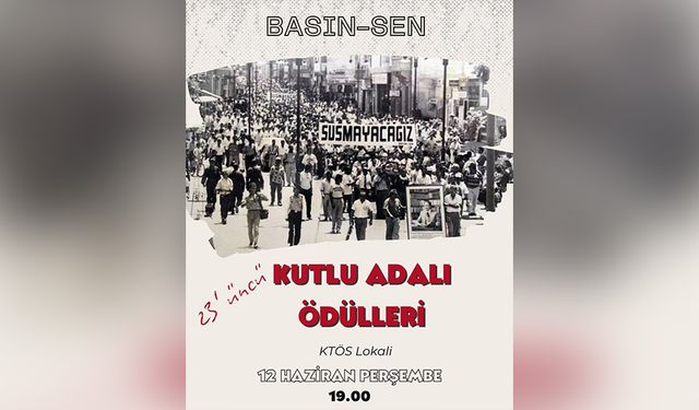23. Kutlu Adalı Ödül Töreni perşembe günü yapılıyor