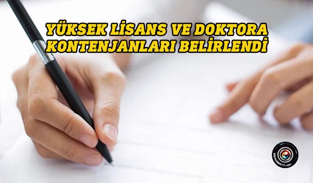Yüksek lisansa 123, doktoraya 86 kontenjan ayrıldı