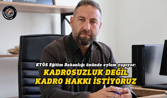 KTÖS Eğitim Bakanlığı önünde eylem yapıyor