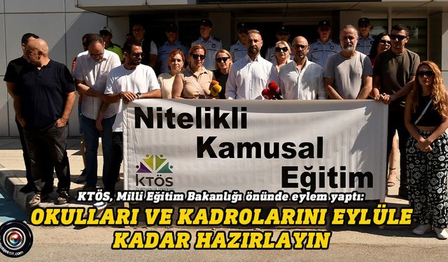 KTÖS, Milli Eğitim Bakanlığı önünde eylem yaptı: