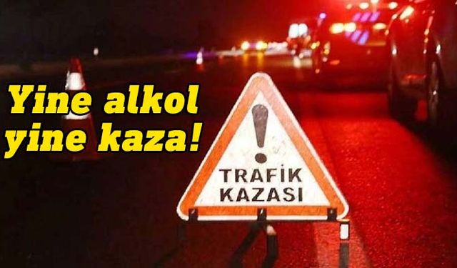 Alkollü kamyonet sürücüsü otomobile çaptı