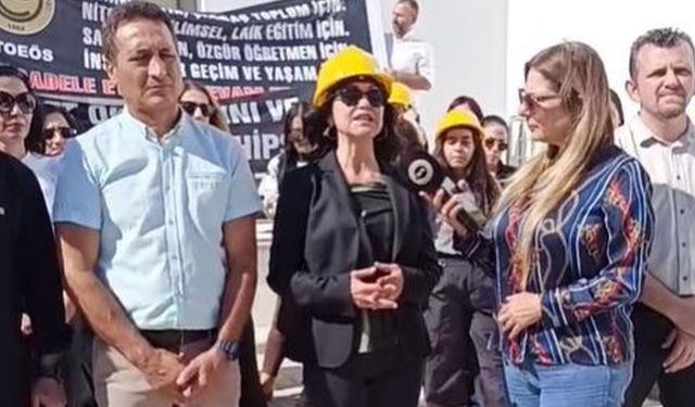 KTOEÖS eğitimdeki sorunlar ve öğretmen eksikliği nedeniyle İskele’de eylem yaptı