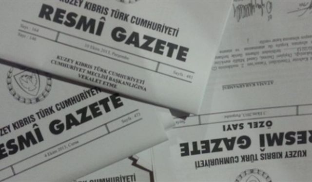 Resmi Gazeteden haberler...