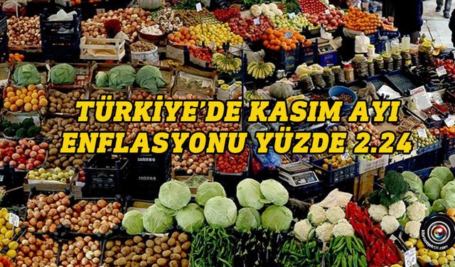 Türkiye’de kasım ayı enflasyonu yüzde 2.24