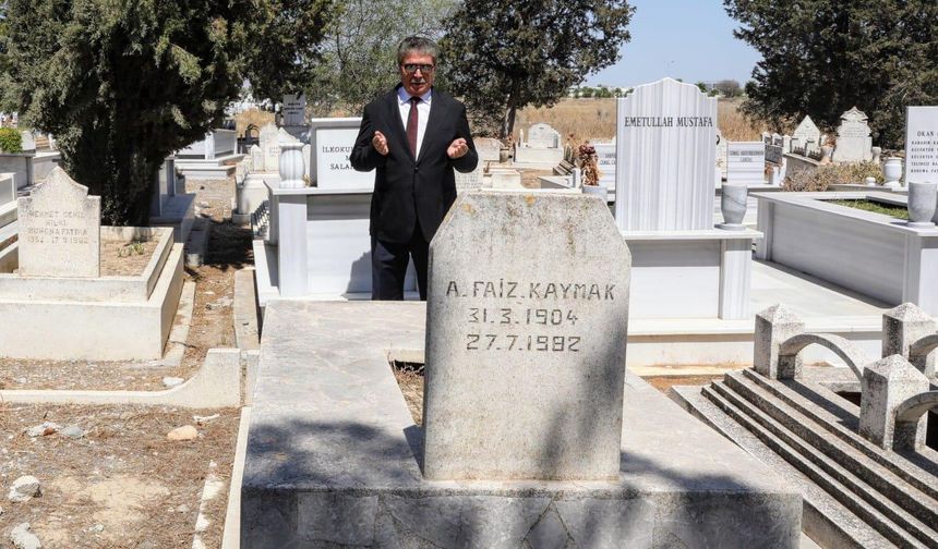 Faiz Kaymak’ın mezarı Başbakanlık tarafından yeniden düzenlendi