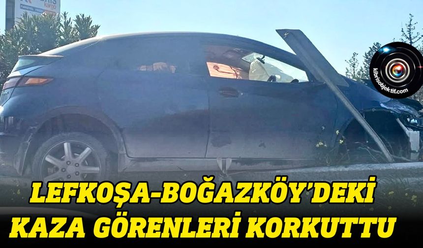 Boğazköy’de gerçekleşen trafik kazası görenleri korkuttu