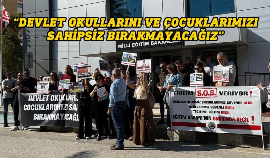KTOEÖS, Milli Eğitim Bakanlığı önünde eylem yaptı