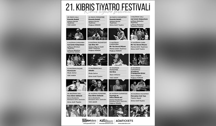 21. Kıbrıs Tiyatro Festivali 20 Mayıs'ta başlıyor