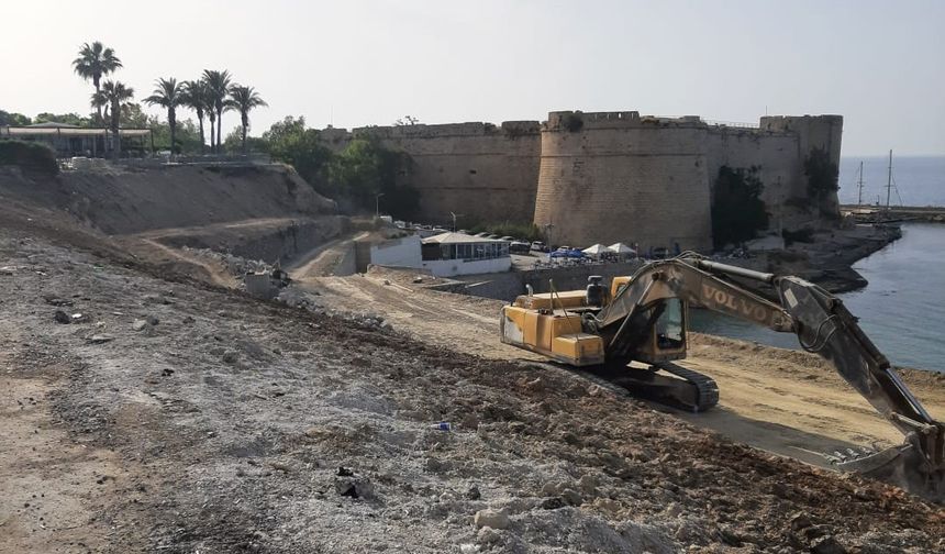 ŞPO: Girne Kalesi arkasındaki düzenleme ara emriyle durduruldu