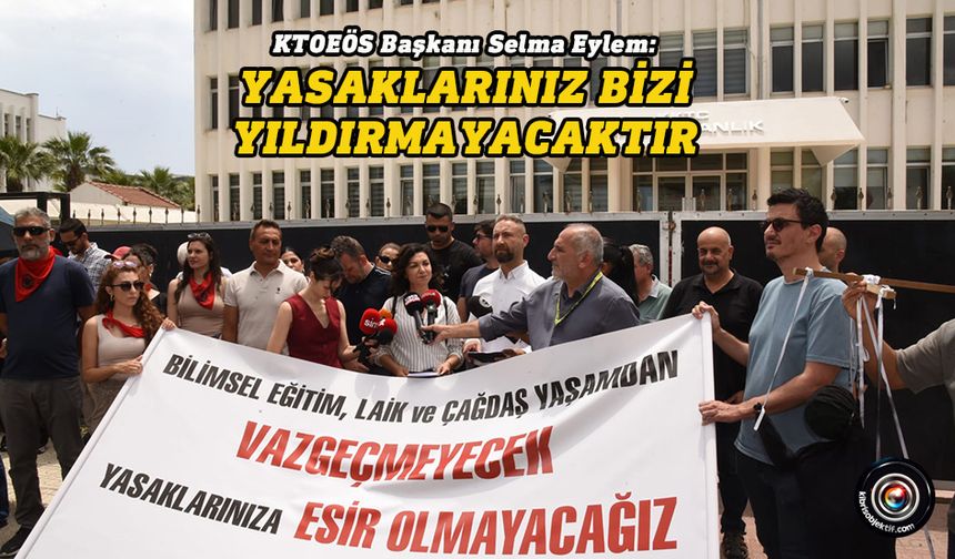 Disiplin Tüzüğü’ne karşı Başbakanlık önünde basın açıklaması...