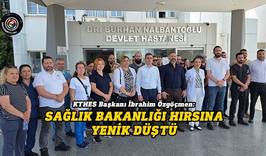 KTHES, Tıp-İş, KTAMS ve KTHEB hastane önünde açıklama yaptı