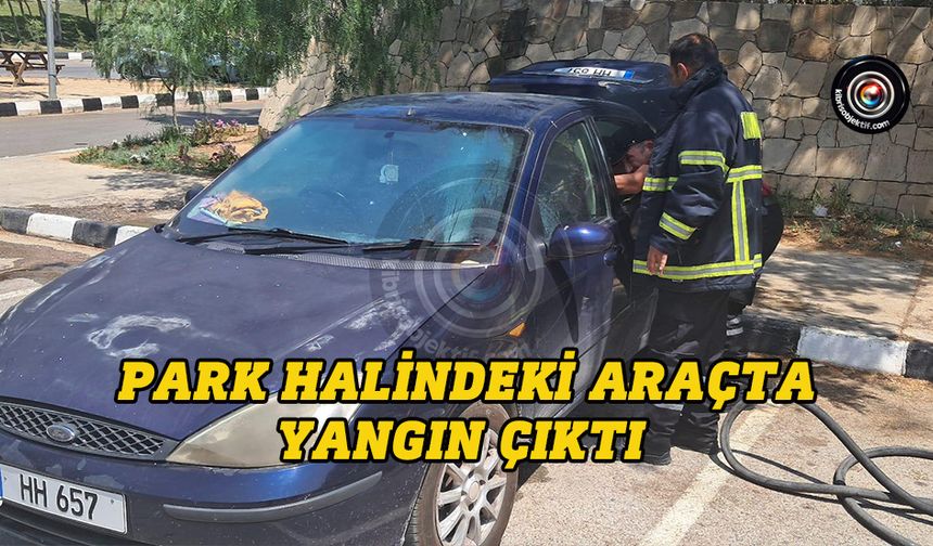 Lefkoşa'da araç yangını!