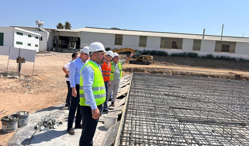 Çavuş, Güzelyurt soğuk hava deposu inşaatını yerinde inceledi