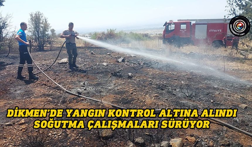 Dikmen dağlık arazide çıkan yangın kontrol altına alındı
